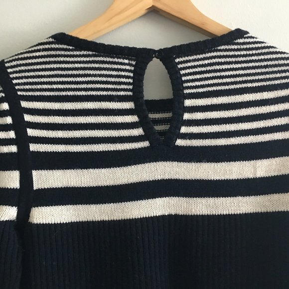 Club Monaco stripe sweater 100% merino wool - Picture 4 of 7